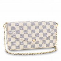 Louis Vuitton Pochette Felicie Bag In Damier Azur Canvas N63106