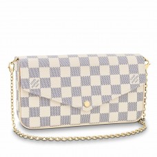 Louis Vuitton Pochette Felicie Bag In Damier Azur Canvas N63106