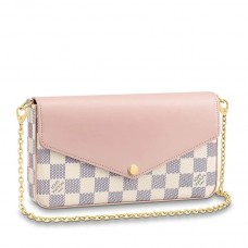 Louis Vuitton Pochette Felicie In Damier Azur Canvas N60235