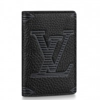 Louis Vuitton Pocket Organizer In Taurillon Shadow Leather M80038