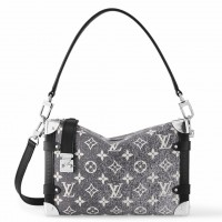 Louis Vuitton Side Trunk Bag In Grey Monogram Denim M21460
