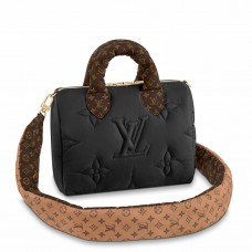Louis Vuitton Speedy Bandouliere 25 Bag In Black Recycled Nylon M59008