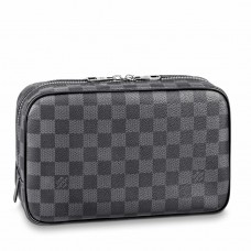 Louis Vuitton Toilet Pouch GM In Damier Graphite Canvas N47521