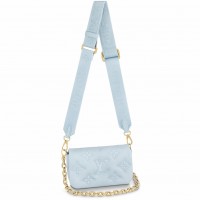 Louis Vuitton Wallet On Strap In Bubblegram Leather M81399